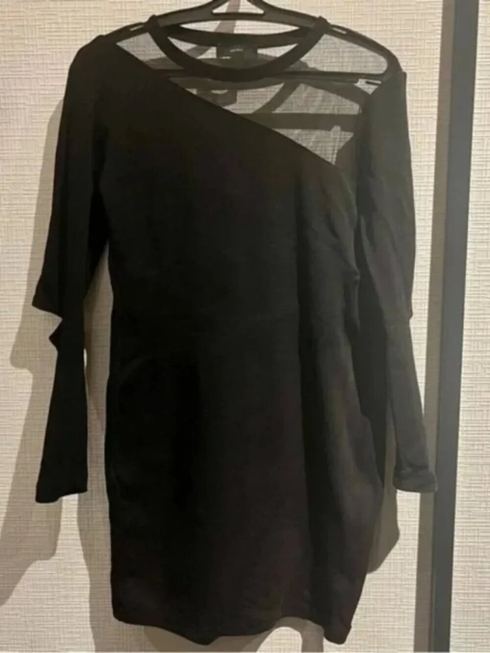 Diesel Mesh Panel Cutout Elbow Mini Dress